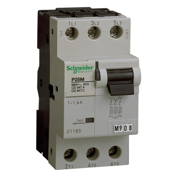 SCHNEIDER ELECTRIC - Motorschutzschalter P25M, 3P, 4A, Schutz f. Wechsel-/Drehstrommotoren