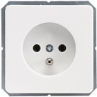 SCHNEIDER ELECTRIC - Steckdose Mittenschutzkontakt 16A FASHION/RIVA/SCALA Schraubklemme reinweiß