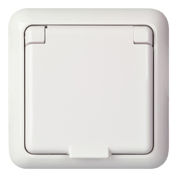 SCHNEIDER ELECTRIC - Steckdose 16A komplett IP44 FASHION Steckklemme reinweiß