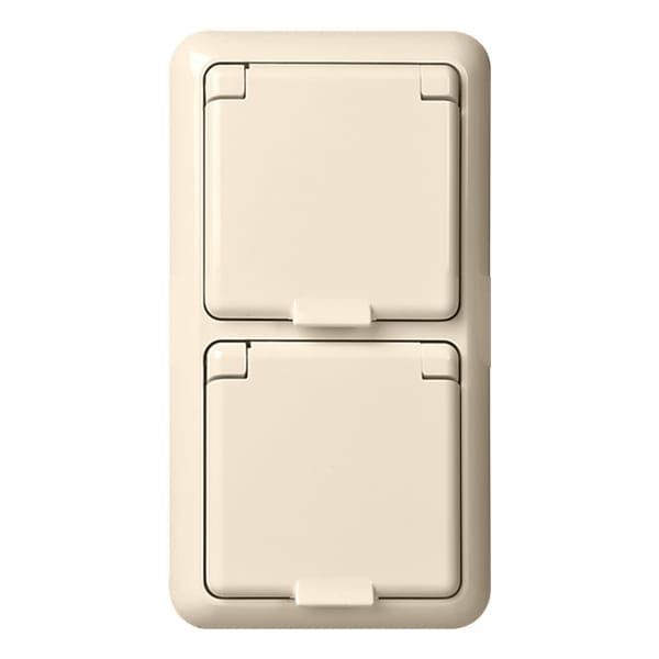 SCHNEIDER ELECTRIC - Steckdose 2-fach komplett 16A FASHION IP44 Steckklemme reinweiß