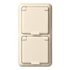 SCHNEIDER ELECTRIC - Steckdose 2-fach komplett 16A FASHION IP44 Steckklemme reinweiß