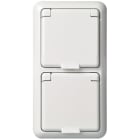 SCHNEIDER ELECTRIC - Steckdose 2-fach komplett 16A FASHION IP44 Schraubklemme reinweiß
