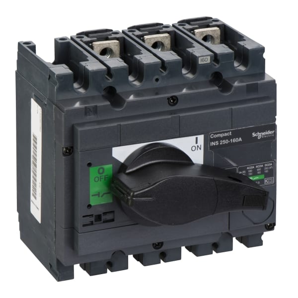 SCHNEIDER ELECTRIC - Lasttrennschalter ComPact INS250 3P 160A Festeinbau mit schwarzem Drehantrieb