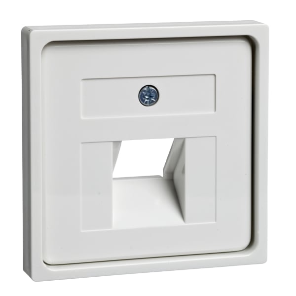 SCHNEIDER ELECTRIC - Zentralplatte für 1xRJ45 ohne Schriftfeld JOY reinweiß