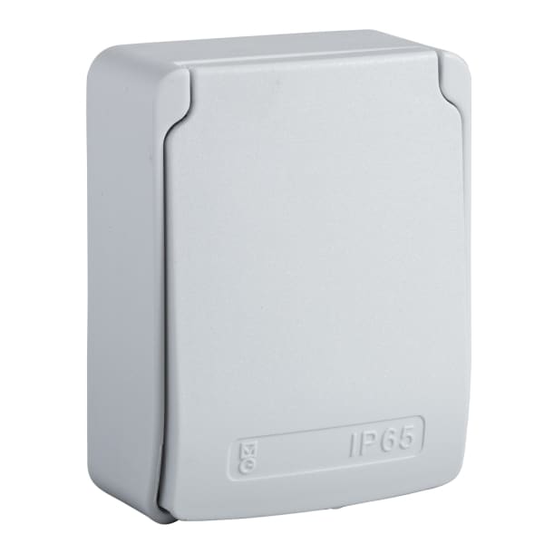 SCHNEIDER ELECTRIC - Anbausteckdosen, grau, 2p+E, 10/16A, 250 V, England, IP65