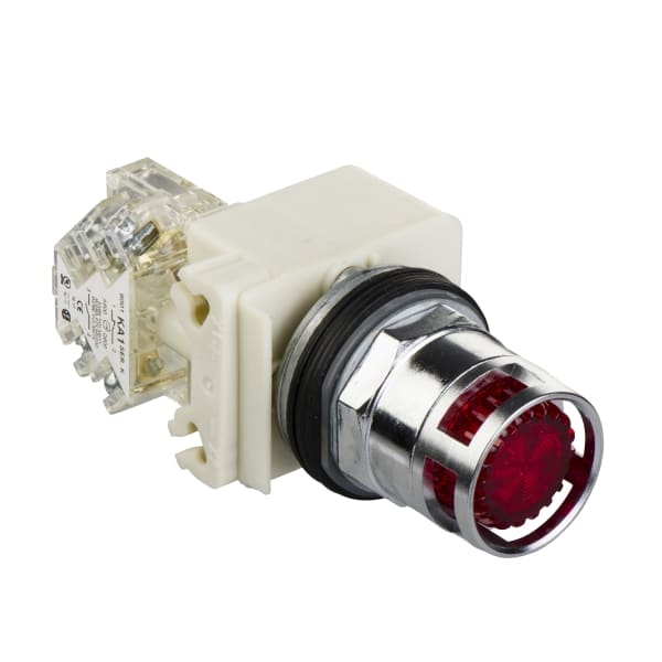 SCHNEIDER ELECTRIC - Leuchtdrucktaster, rot Ø 30, flach, o. Rastung, 24 V, 1W