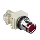 SCHNEIDER ELECTRIC - Leuchtdrucktaster, rot Ø 30, flach, o. Rastung, 24 V, 1W