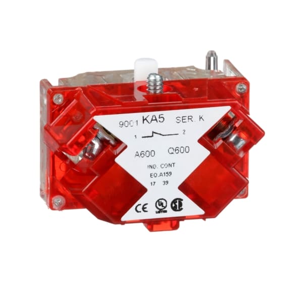 SCHNEIDER ELECTRIC - Hilfsschalterblock m. gesch. Klemmen, 9001K, 1Ö nacheilend, Silberlegierung