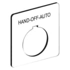 SCHNEIDER ELECTRIC - Aluminium-Sonderschild 57x57mm, Ø 30, weiß, HAND-OFF-AUTO