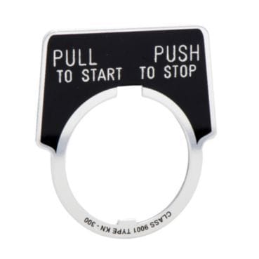 SCHNEIDER ELECTRIC - Schild - Ø 30 - 44 x 50 mm - PULL TO START/PUSH TO STOP