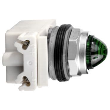 SCHNEIDER ELECTRIC - Leuchtmelder, achteck. Ø 30, grün, m. LED hoh. Leuchtkr. BA 9s -24V AC/DC-IP66