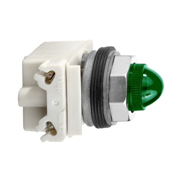 SCHNEIDER ELECTRIC - Leuchtmelder Ø 30, grün, m. Glühlampe BA 9s, 24 V AC/DC, IP66
