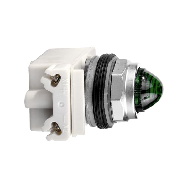 SCHNEIDER ELECTRIC - Leuchtmelder achteck. Ø 30, grün, LED m.hoher Leuchtkraft BA 9s 48VAC/DC IP66