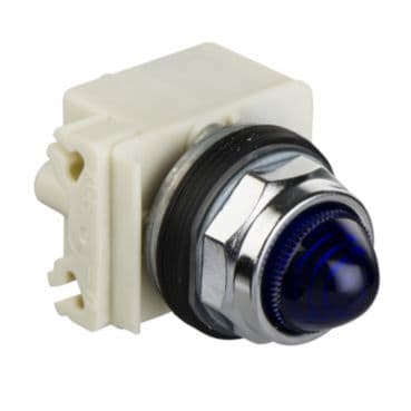 SCHNEIDER ELECTRIC - Leuchtmelder, achteckig Ø 30, blau, m. Glühlampe BA 9s, 230V AC- IP66