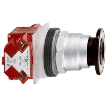 SCHNEIDER ELECTRIC - Drucktaster Ø30, Met.-Frontr., Pilzdruckt. Ø41mm, schwarz, 2 Stellungen, 1W
