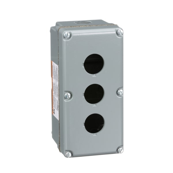 SCHNEIDER ELECTRIC - Leergehäuse -9001K, Aluminium-Spritzguss, 3 Einbaustellen Ø 30