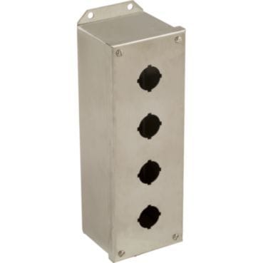 SCHNEIDER ELECTRIC - leerer Leitstand - 9001K - Edelstahl - 4 Ausschnitte Ø 30