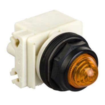 SCHNEIDER ELECTRIC - Leuchtmelder Ø30 - gelb (amber) - m. LED hoher Leuchtkr. BA 9s - 120 V AC - IP66