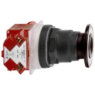 SCHNEIDER ELECTRIC - Drucktaster Ø30, Kunst.-Frontr., Pilzdruckt. Ø41mm, schwarz, 2 Stell., 1W