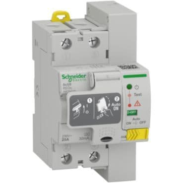 SCHNEIDER ELECTRIC - Fehlerstromschutzschalter, Acti 9 REDs, 2 P, 25 A, 30 mA, Typ A