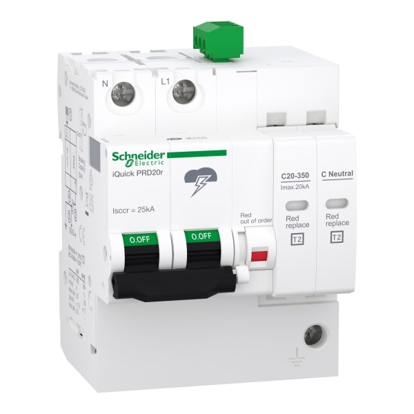 SCHNEIDER ELECTRIC - Überspannungsabl. iQuick PRD20r, Steckb. Schutzmodule 1P+N, Imax 20kA