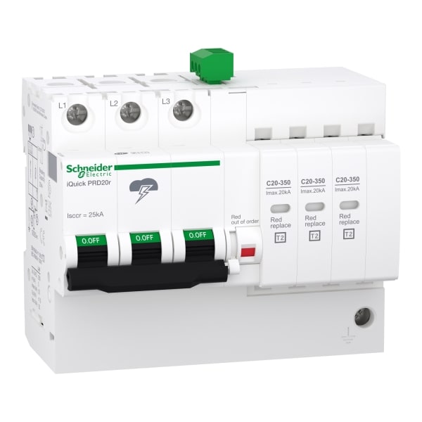 SCHNEIDER ELECTRIC - Überspannungsabl. iQuick PRD20r, Steckb. Schutzmodule 3P, Imax 20kA
