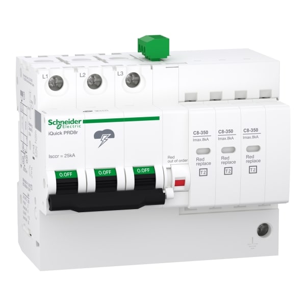 SCHNEIDER ELECTRIC - Überspannungsabl. iQuick PRD8r, Steckb. Schutzmodule 3P, Imax 8kA