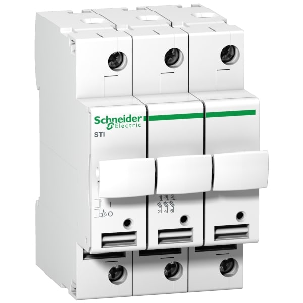 SCHNEIDER ELECTRIC - Sicherungsträger STI, 3-polig, bis 25A, für Sicherung 10,3x38mm