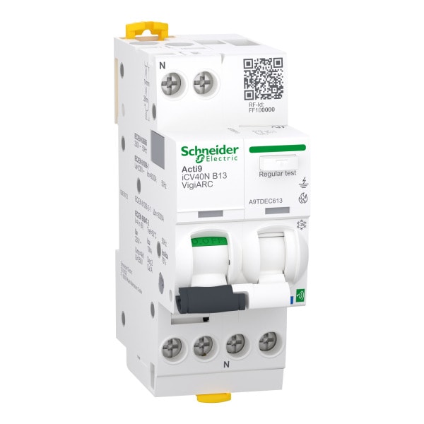 SCHNEIDER ELECTRIC - Acti9 iCV40N VigiARC Active, AFDD + FI/LS + Kom., 1P+N, 13A, B, 30mA, A-SI, 6kA