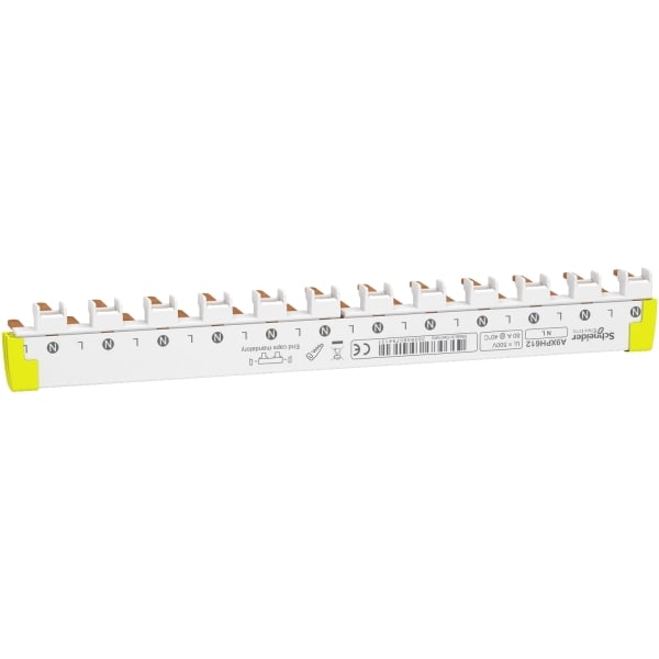 SCHNEIDER ELECTRIC - Phasenschiene für FI/LS, ablängbar, 1P+N, 12 Module für 6 FI/LS, 80A