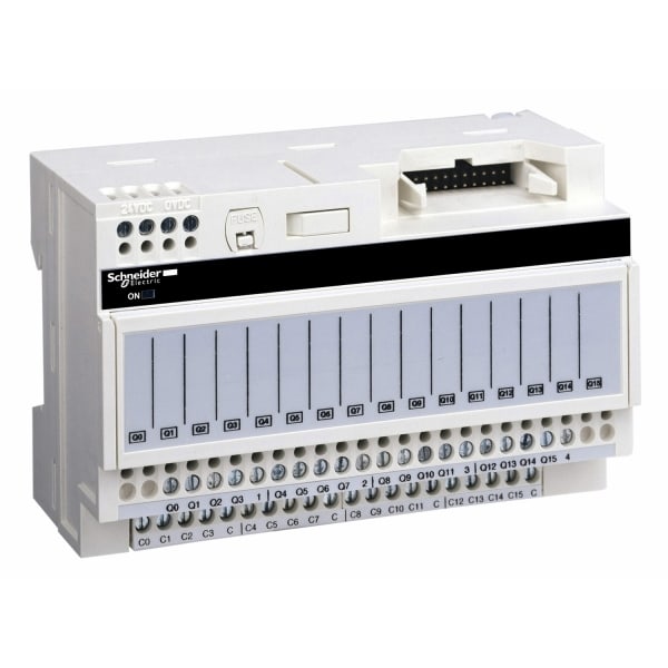 SCHNEIDER ELECTRIC - Klemmenblock f. steckb. Relais ABE7, 16 Kanäle, Relais 5mm