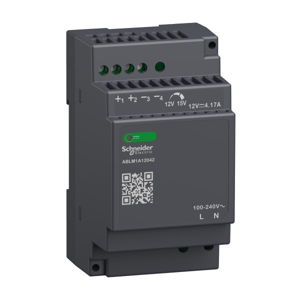 SCHNEIDER ELECTRIC - Spannungsversorgung, Modicon ABLM, Modular, getaktet, 1-phasig, 120-240V AC, 12V DC, 4,2A, 50W