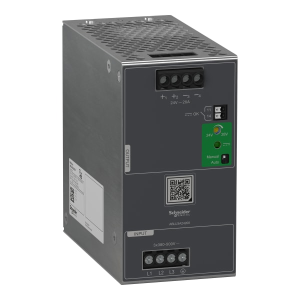 SCHNEIDER ELECTRIC - Spannungsversorgung, Modicon ABLU, Universal, getaktet, 380-500V AC, 3-phasig, 24V DC, 20A, 480W