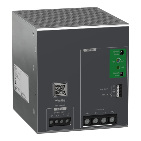 SCHNEIDER ELECTRIC - Spannungsversorgung, Modicon ABLU, Universal, getaktet, 380-500V AC, 3-phasig, 48V DC, 20A, 960W