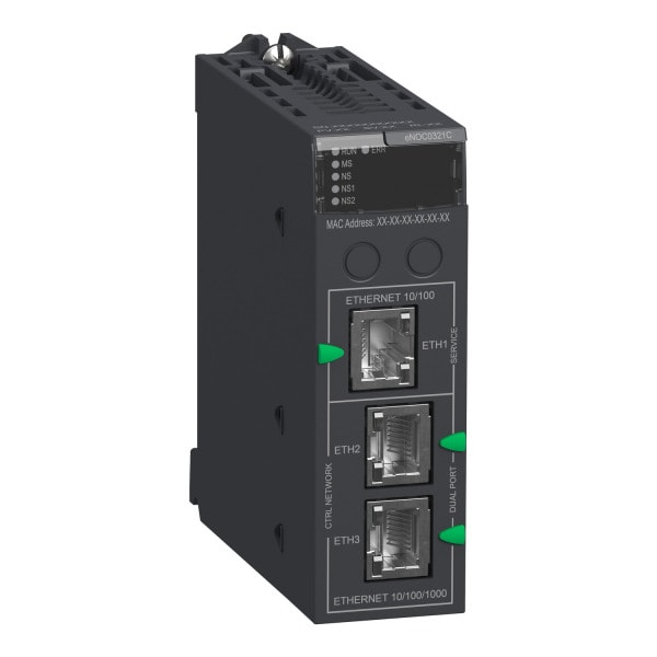 SCHNEIDER ELECTRIC - Modicon M580 Stat.-Router-Modul, 3 Subnetze, EtherNet/IP, Modbus TCP, EA-Scanner, Schutzlackierung