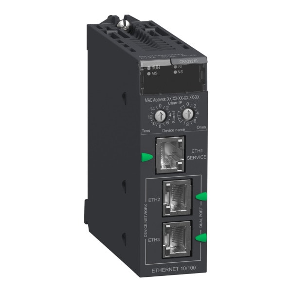 SCHNEIDER ELECTRIC - Modicon X80-RIO-Kopfadapter für X-Bus-Modulträger als remote EthNet/IP-Station, erweiterte Features