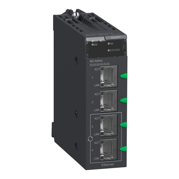 SCHNEIDER ELECTRIC - Modicon M340 Ethernet-Modul IO-Scanner für EtherNet/IP und Modbus TCP, 4 x RJ45