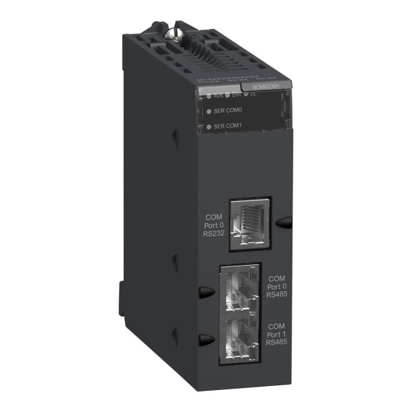 SCHNEIDER ELECTRIC - Modicon X80 Kommunikationsmodul, Seriell mit 2 RS-485/232-Anschlüssen für Modbus- und ASCII-Modus, robuste Ausführung