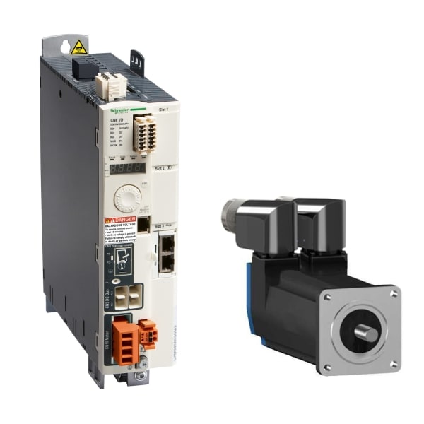 SCHNEIDER ELECTRIC - Servomotor, Lexium BSH, 55mm, 0,8Nm, glatte Welle IP65, Singelturn 128P/U, 2xM23 abgewinkelt, Bremse
