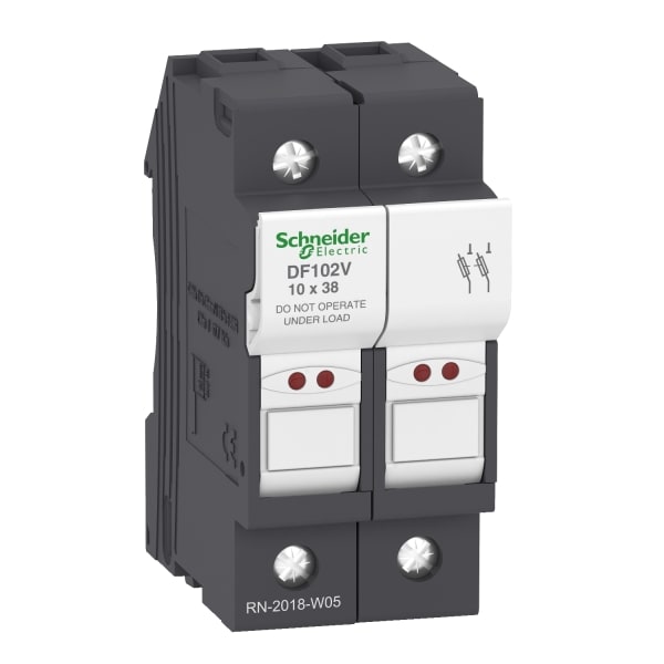 SCHNEIDER ELECTRIC - Sicherg.-halt. TeSys 2p 32A , Sicherg.-gr. 10x38mm, m. Anz. f. Sich.-fall