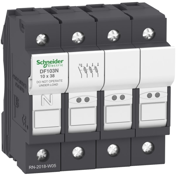 SCHNEIDER ELECTRIC - Sicherungshalter TeSys 3p N 32A , Sicherungsgröße 10x38mm