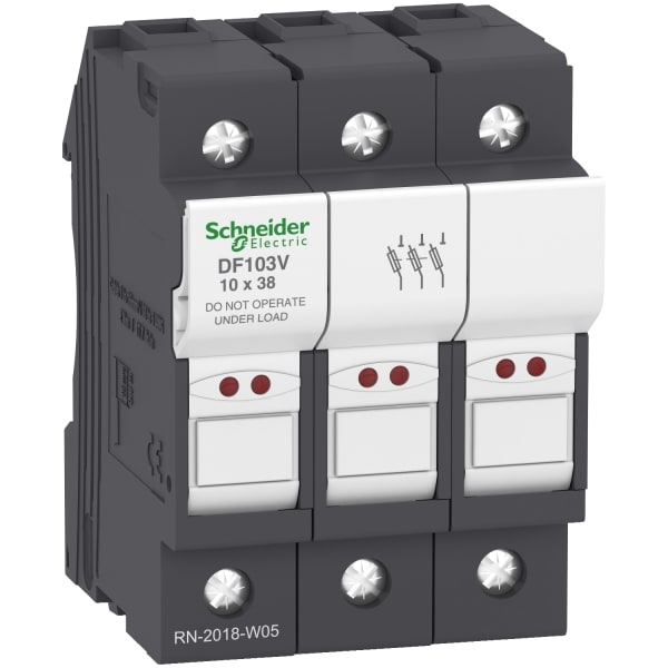 SCHNEIDER ELECTRIC - Sicherg.-halt. TeSys 3p 32A , Sicherg.-gr. 10x38mm, m. Anz. f. Sich.-fall