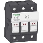 SCHNEIDER ELECTRIC - Sicherg.-halt. TeSys 3p 32A , Sicherg.-gr. 10x38mm, m. Anz. f. Sich.-fall