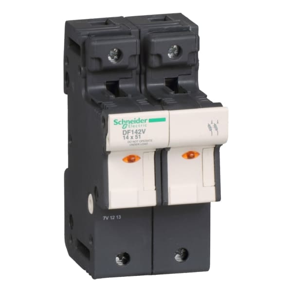 SCHNEIDER ELECTRIC - Sicherg.-halt. TeSys 2p 50A , Sicherg.-gr. 14x51mm, m. Anz. f. Sich.-fall