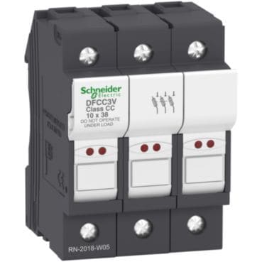 SCHNEIDER ELECTRIC - Sicherungshalter TeSys 3p 30A , Klasse CC, mit Anzeige für Sicherungsfall