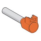 SCHNEIDER ELECTRIC - Aderendhülsen m. Clip f. Bezeichnungsfahne, Ausführung normal, 4mm2, orange