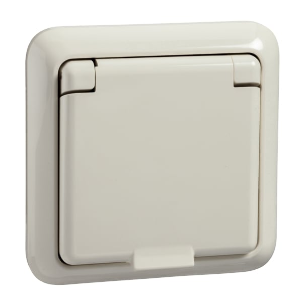 SCHNEIDER ELECTRIC - Steckdose 16A komplett IP44 FASHION Schraubklemme reinweiß