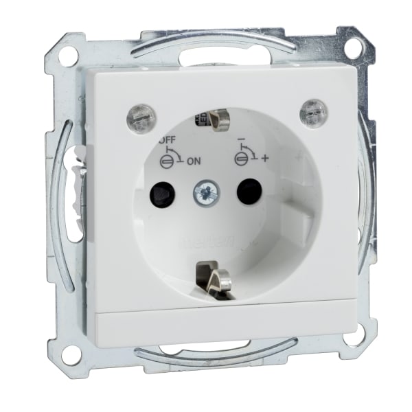 SCHNEIDER ELECTRIC - Steckdose 16A beleuchtet LED Joy Steckklemme reinweiß