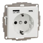 SCHNEIDER ELECTRIC - Steckdose mit BRS und USB Typ A+C 3 A TPb Joy reinweiß