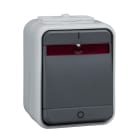 SCHNEIDER ELECTRIC - Ausschalter 2-polig beleuchtet 10A AquaTop Steckklemme licht/basaltgrau